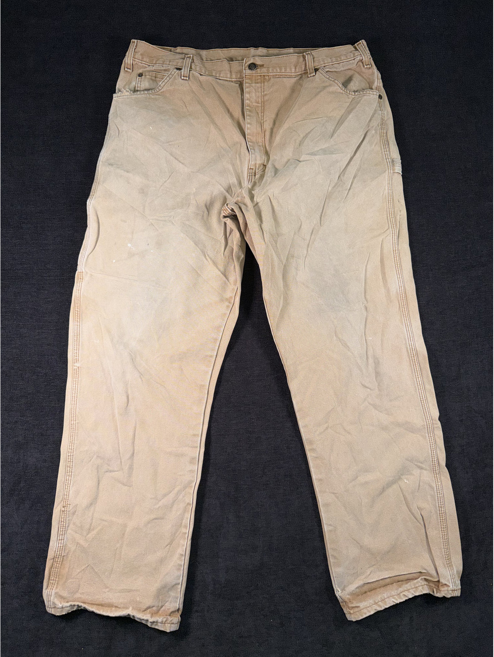 Vintage Dickies Tan Workwear Pants with Distressed Details